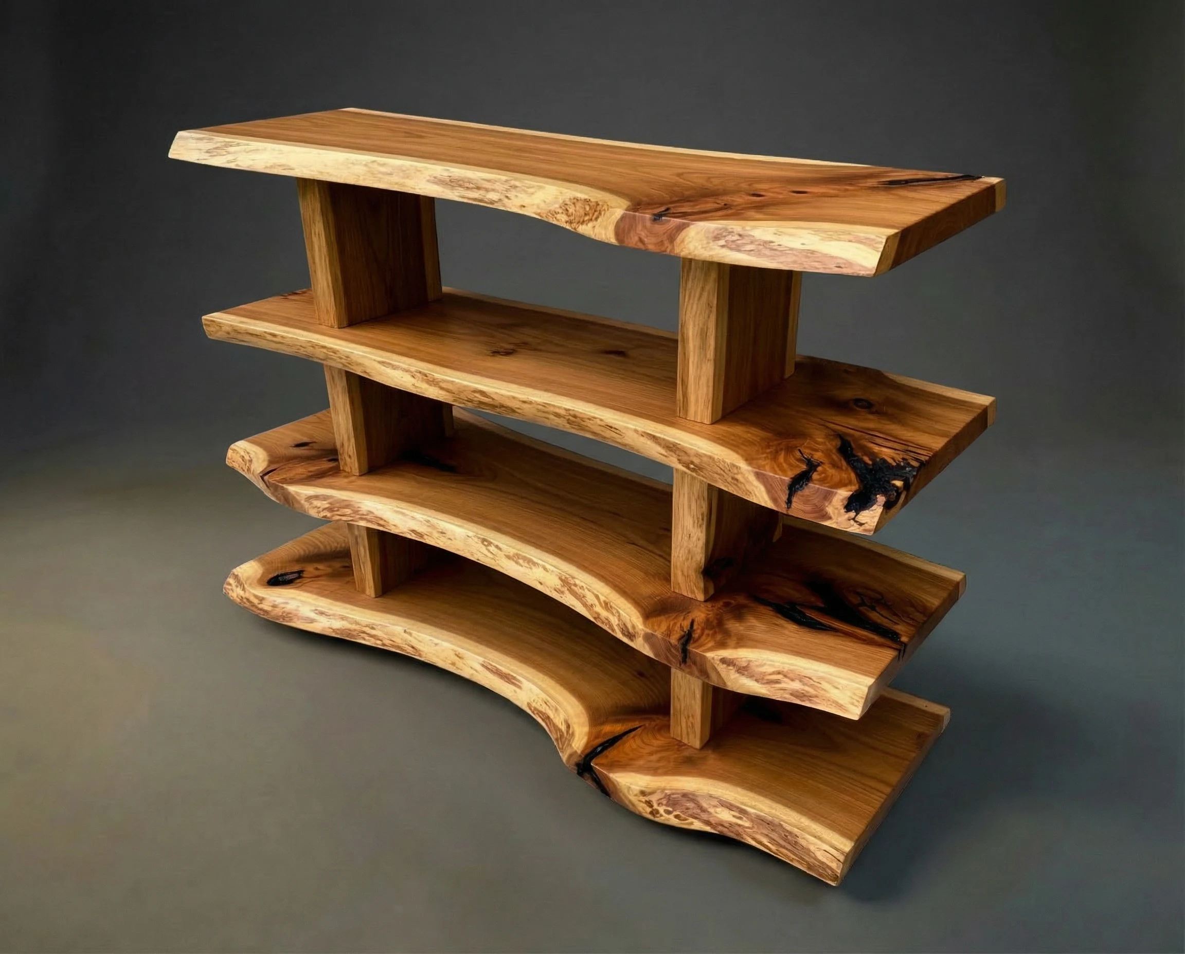 Organic Layered Wood Console
