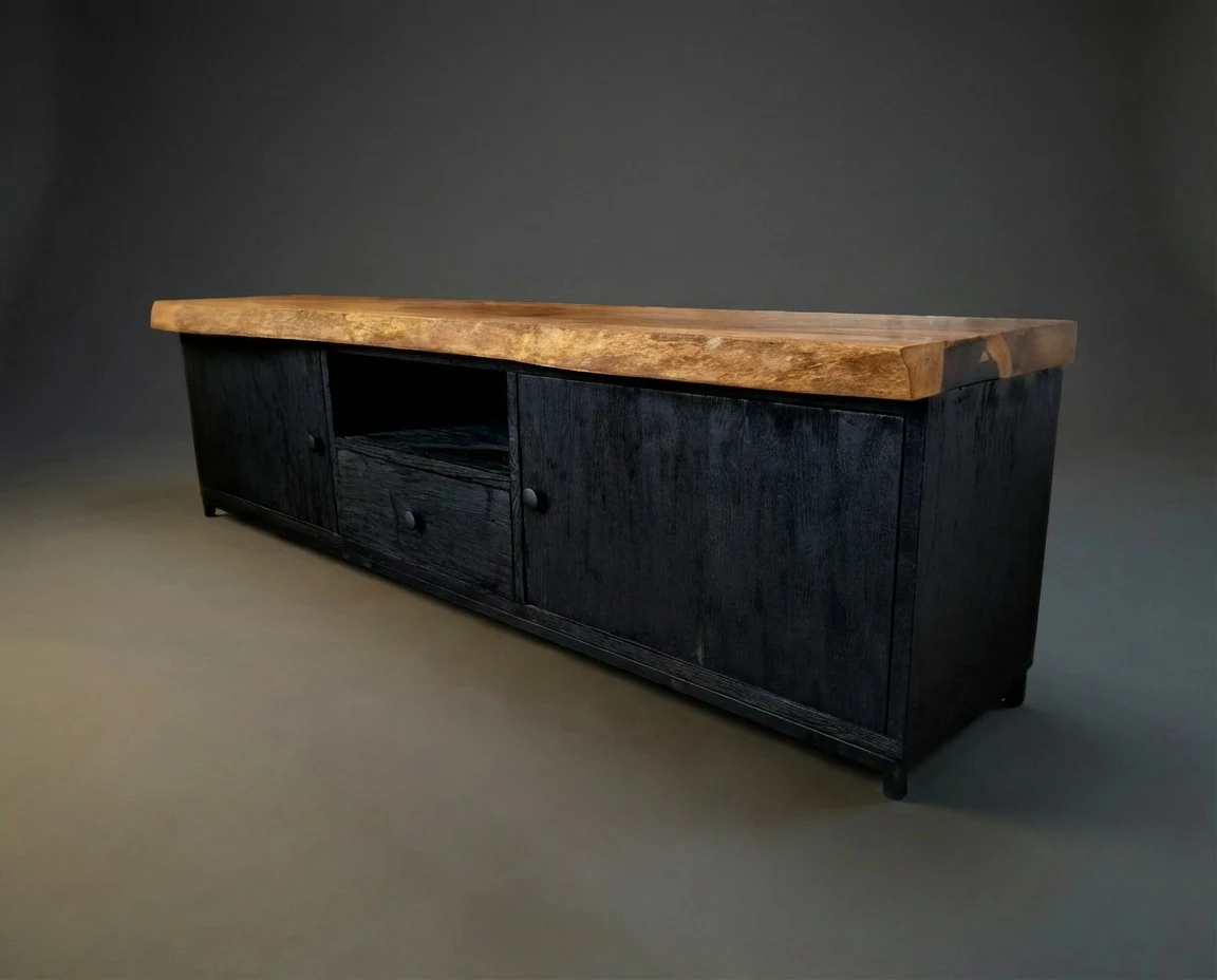 Rustic Oak TV Console