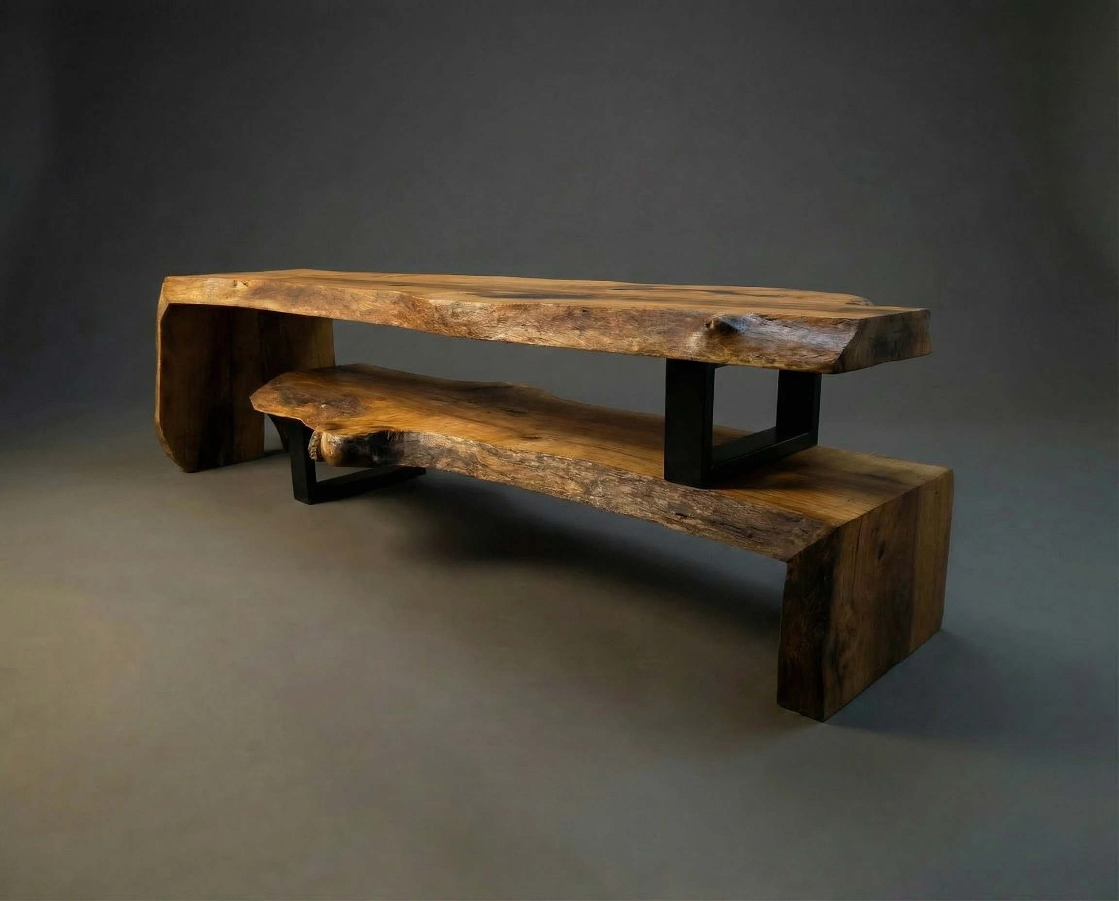 Rustic Layer Oak Console