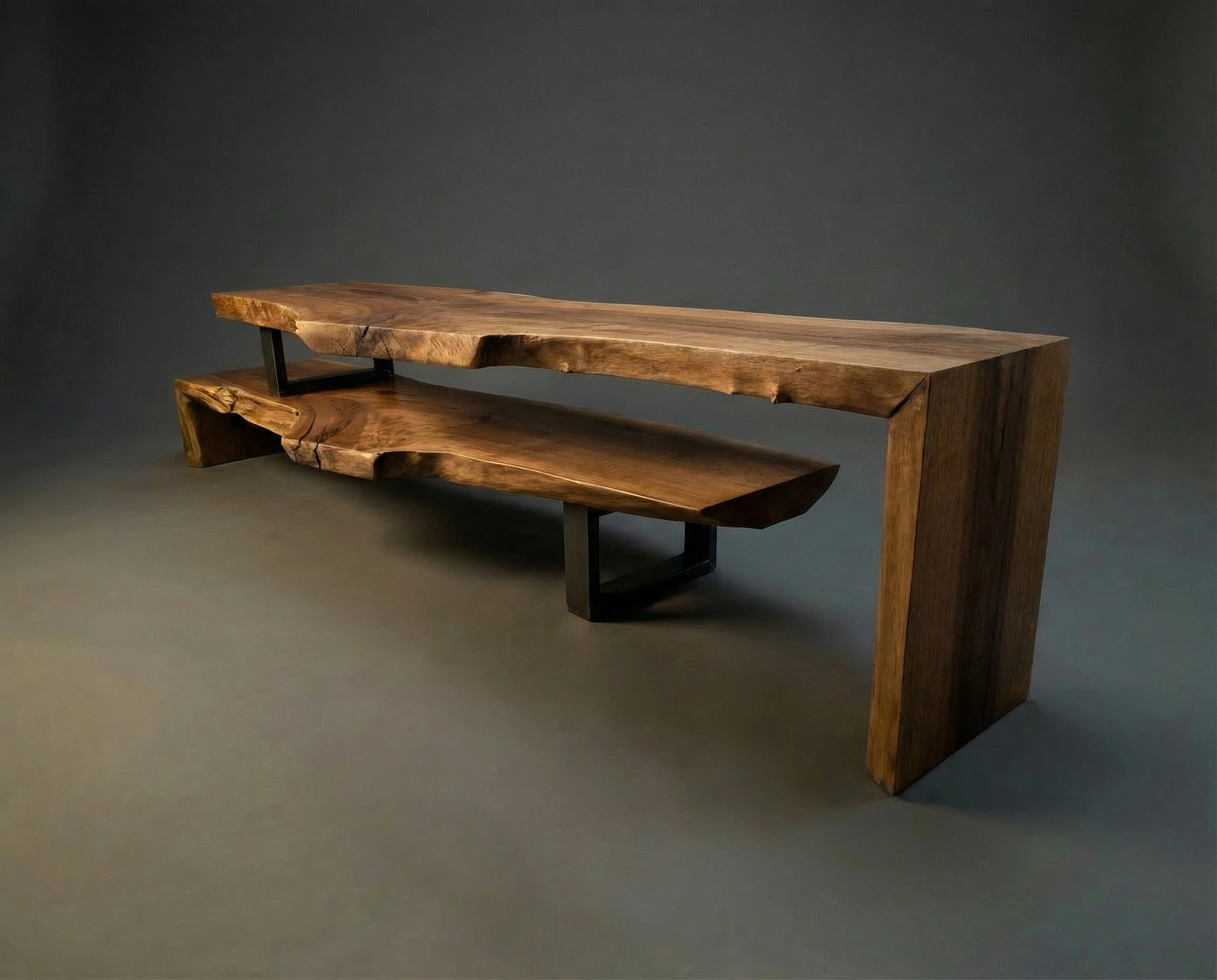 Organic Flow Wood Console