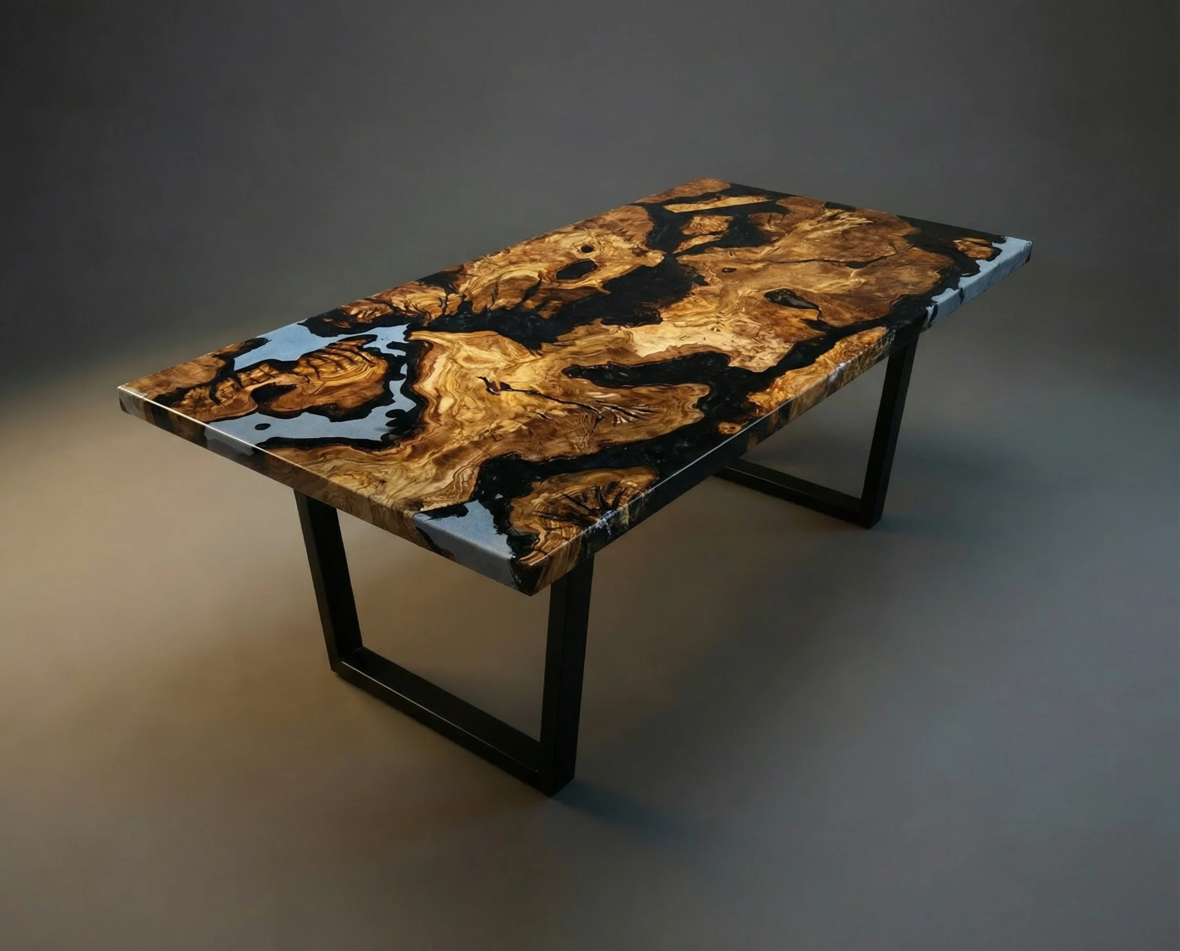 Premium Olive Wood Dining Table, handcrafted wood table